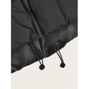 Lightweight Zip Up Vest Coat, Solid Sleeveless Thermal Vest Coat For Fall & Winter, Women's Clothing