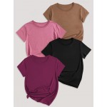 Casual Sunflower Print T-shirt, Crew Neck Loose Short Sleeve Fashion Tops, Women's Clothing