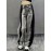 Contrast Color Casual Baggy Jeans, Loose Fit Non-Stretch Washed Wide Legs Jeans, Women's Denim Jeans & Clothing
